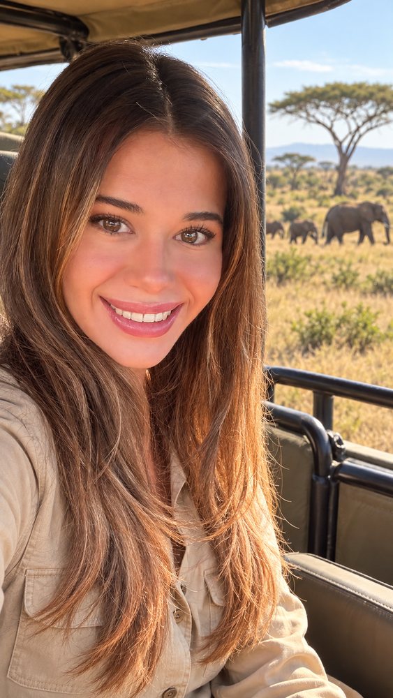Caterina von Kariboo Kenya auf Safari bei den Elefanten