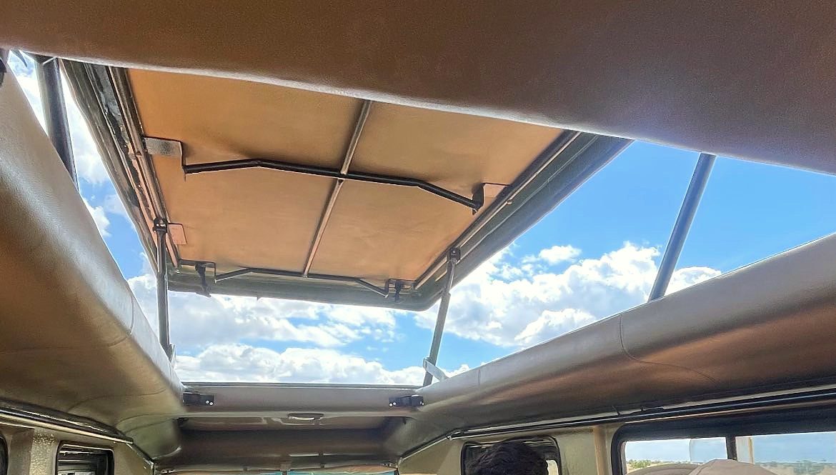 A bordo con il tetto aperto